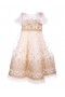 Kids Marchesa Gowns | Embroidered Organza Gown Gold