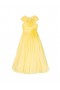 Kids Marchesa Gowns | Flower-Embellished Crepe Gown Yellow