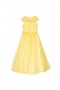 Kids Marchesa Gowns | Flower-Embellished Crepe Gown Yellow