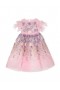 Kids Marchesa Gowns | Flower-Embroidered Organza Gown Glicine