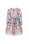 Kids Marchesa Midi Dresses | Flower Embroidered Tulle Gown Multicolor
