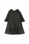 Kids Marchesa Midi Dresses | Volant-Embroidered Lace Dress Black