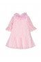 Kids Marchesa Midi Dresses | Volant-Embroidered Lace Dress Pink