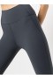 Women Marchesa Bottoms | Grey High Waisted Compression Fit Performance Leggings Grey