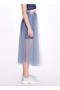 Women Marchesa Bottoms | Sheer Blue Tulle Skirt Zen Blue