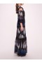 Women Marchesa Dresses | Abstract Viscose Maxi Dress Blue Multi