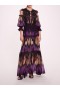 Women Marchesa Dresses | Abstract Viscose Maxi Dress Purple Multi