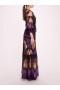 Women Marchesa Dresses | Abstract Viscose Maxi Dress Purple Multi