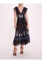 Women Marchesa Dresses | Abstract Viscose Midi Dress Blue Multi