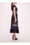 Women Marchesa Dresses | Abstract Viscose Midi Dress Blue Multi