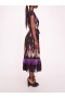 Women Marchesa Dresses | Abstract Viscose Midi Dress Purple Multi