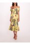 Women Marchesa Dresses | Alexander Midi Dress Yellow Multi