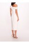 Women Marchesa Dresses | Asymmetrical Crepe Midi Dress Ivory