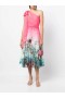 Women Marchesa Dresses | Asymmetrical Tiered Gown Pink