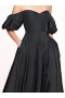 Women Marchesa Dresses | Balloon Sleeve Taffeta Gown Black