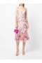 Women Marchesa Dresses | Butterfly Murmuring Midi Dress Dusty Pink