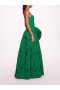 Women Marchesa Dresses | Calathea Gown Emerald