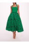 Women Marchesa Dresses | Calathea Halter Dress Emerald