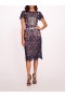 Women Marchesa Dresses | Camellia Midi Dress Navy