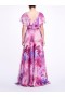 Women Marchesa Dresses | Cap Sleeve V-Neck Dress Mauve