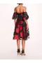 Women Marchesa Dresses | Claude Midi Dress Black Multi