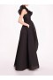Women Marchesa Dresses | Cloque Draped Gown Black