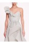 Women Marchesa Dresses | Cloque Draped Gown Mint
