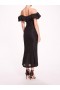 Women Marchesa Dresses | Cloque Midi Dress Black