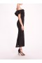 Women Marchesa Dresses | Cloque Midi Dress Black