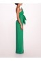Women Marchesa Dresses | Deconstructed Bow Gown Emerald