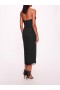 Women Marchesa Dresses | Draped Bodice Crepe Dress Black