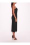 Women Marchesa Dresses | Draped Bodice Crepe Dress Black