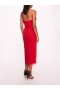 Women Marchesa Dresses | Draped Bodice Crepe Dress Red