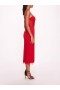 Women Marchesa Dresses | Draped Bodice Crepe Dress Red