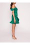 Women Marchesa Dresses | Draped Taffeta Mini Dress Hunter Green