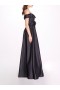 Women Marchesa Dresses | Duchess Satin Ball Gown Navy