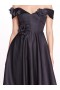 Women Marchesa Dresses | Duchess Satin Ball Gown Navy