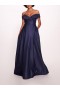 Women Marchesa Dresses | Duchess Satin Gown Navy