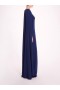 Women Marchesa Dresses | Embellished Cape Gown Navy