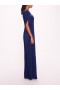 Women Marchesa Dresses | Embroidered Crepe Kaftan Navy