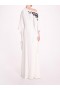 Women Marchesa Dresses | Embroidered Draped Kaftan White