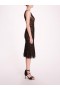 Women Marchesa Dresses | Embroidered Tulle Midi Dress Black