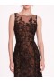 Women Marchesa Dresses | Embroidered Tulle Midi Dress Black