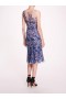 Women Marchesa Dresses | Embroidered Tulle Midi Dress Blue