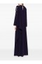 Women Marchesa Dresses | Floral Embroidered Kaftan Navy