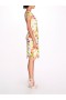 Women Marchesa Dresses | Floral Embroidery Pencil Dress Ivory Yellow