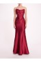 Women Marchesa Dresses | Floral Mikado Gown Eggplant