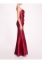 Women Marchesa Dresses | Floral Mikado Gown Eggplant