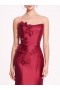 Women Marchesa Dresses | Floral Mikado Gown Eggplant