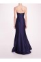 Women Marchesa Dresses | Floral Mikado Gown Navy
